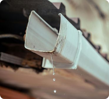 Gutter dripping water