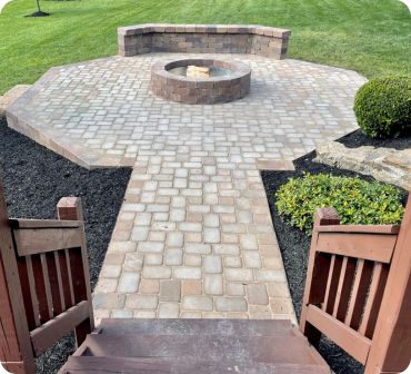 Paver patio & fireplace