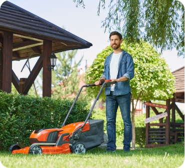 Man mowing